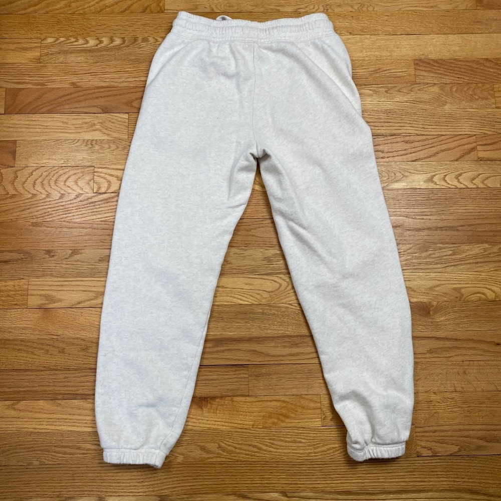 Aerie Jogger Sweatpants Womens XS Cream Off White‎ Fleece Relaxed Cozycore - Picture 5 of 6